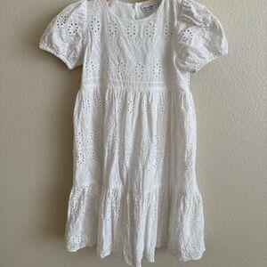 Mia Kids White Eyelet Broderie Dress for Kids Size 9